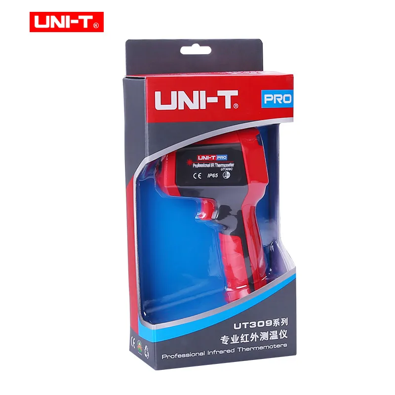 UNI-T UT309A/UT309C High precision Professional industrial Infrared Thermometer IP65 dust/waterproof non-contact High/low alarm