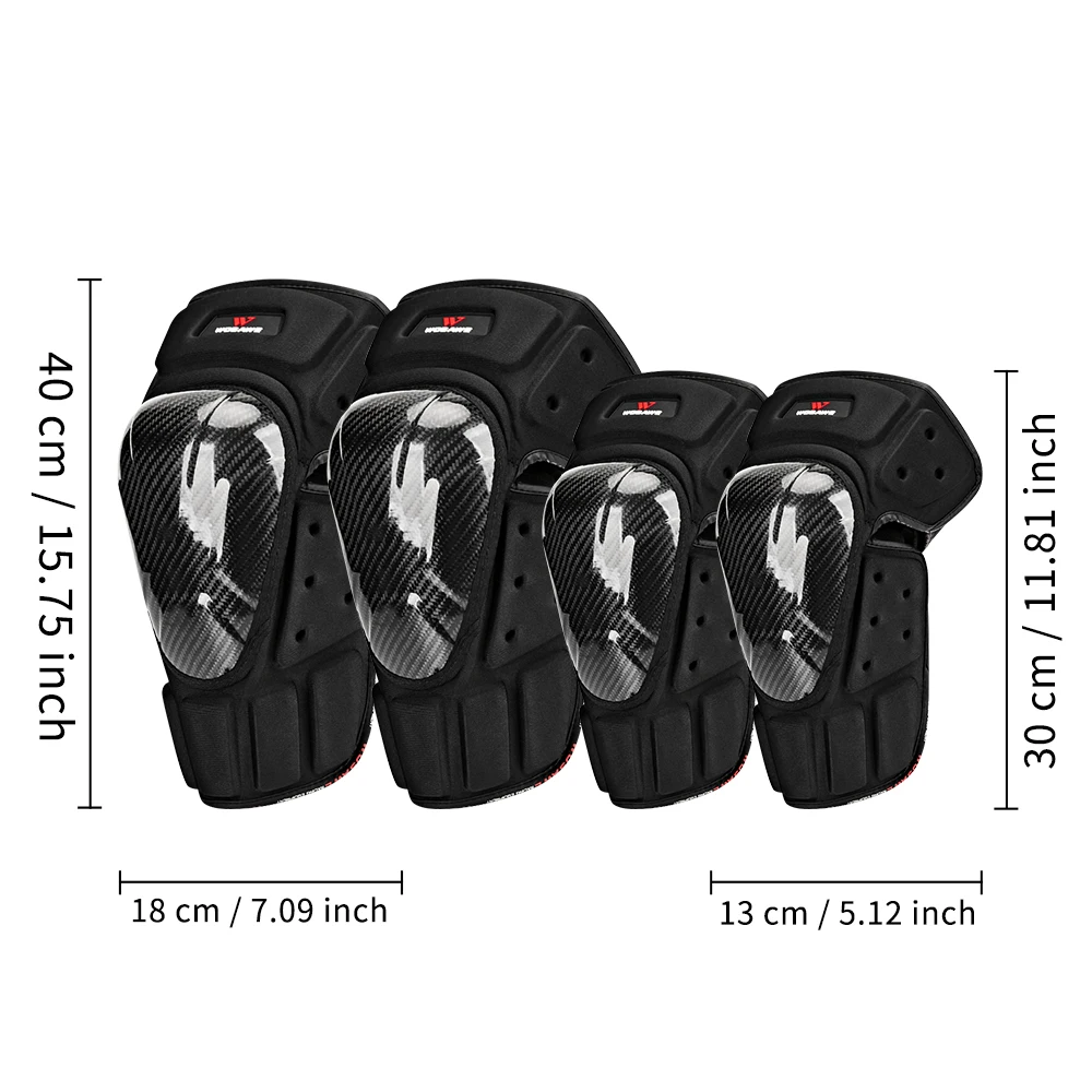 WOSAWE Motorcycle Motocross Knee Pads Elbow Protector Off Road Safety Knee Brace Support MTB Ski Racing Sports Protective Gear