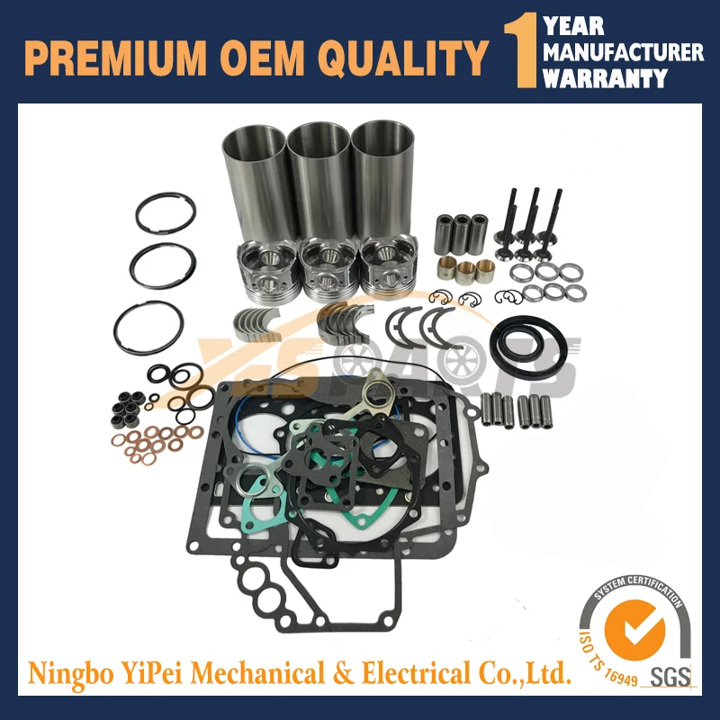 3TNA68 Engine Rebuild Kit With Cylinder Piston Rings Gasket Kit Engine Bearings Valve Kit For Yanmar