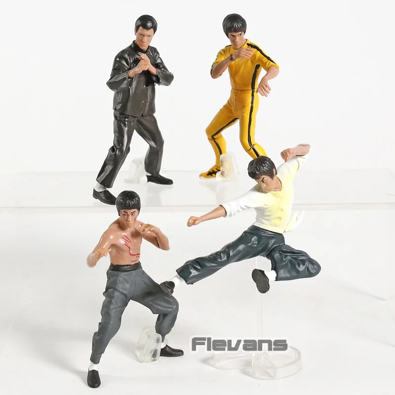 4pcs/set King of Kung Fu Mini PVC Figures Model Toys 10cm