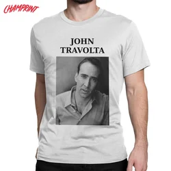 Men's Nicolas John Travolta Cage T Shirt Cotton Clothes Fun Short Sleeve Crew Neck Tee Shirt Graphic T-Shirt