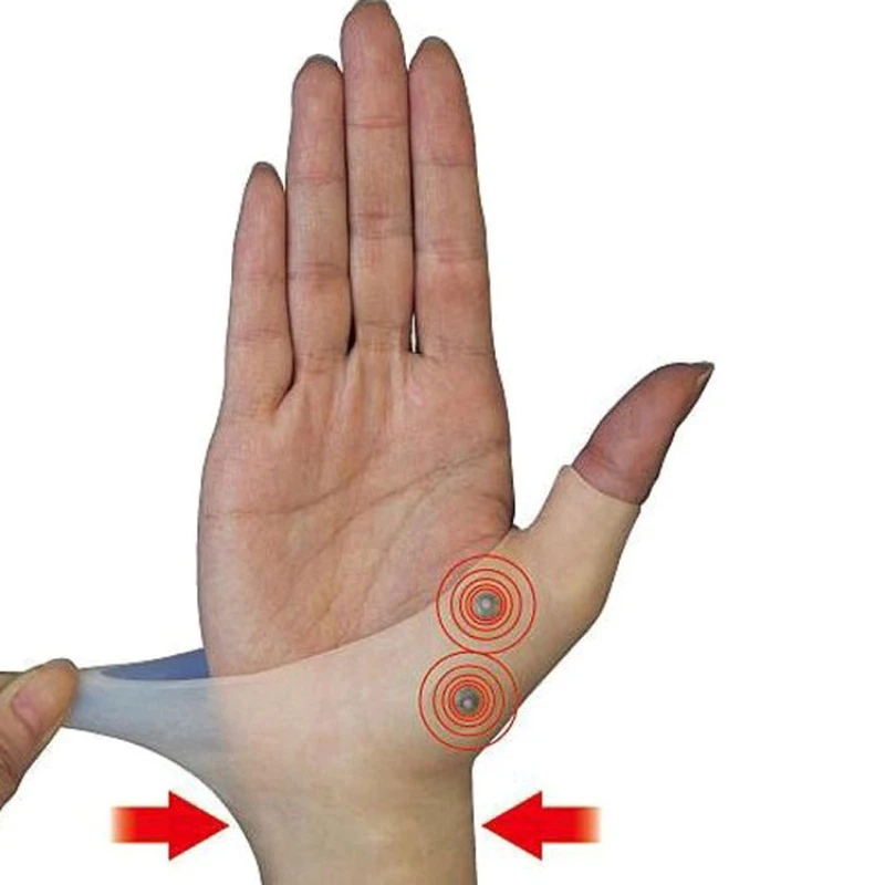 Magnetic Therapy Wrist Hand Thumb Support Gloves Silicone Gel Arthritis Pressure Corrector Massage Pain Relief Gloves