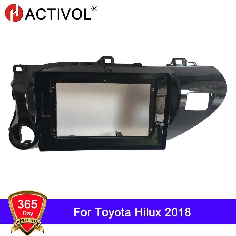 

HACTIVOL 2 Din автомобильный радиоприемник с рамкой для Toyota Hilux 2018, автомобильный DVD GPS навигатор, панель с креплением для приборной панели, облицовка