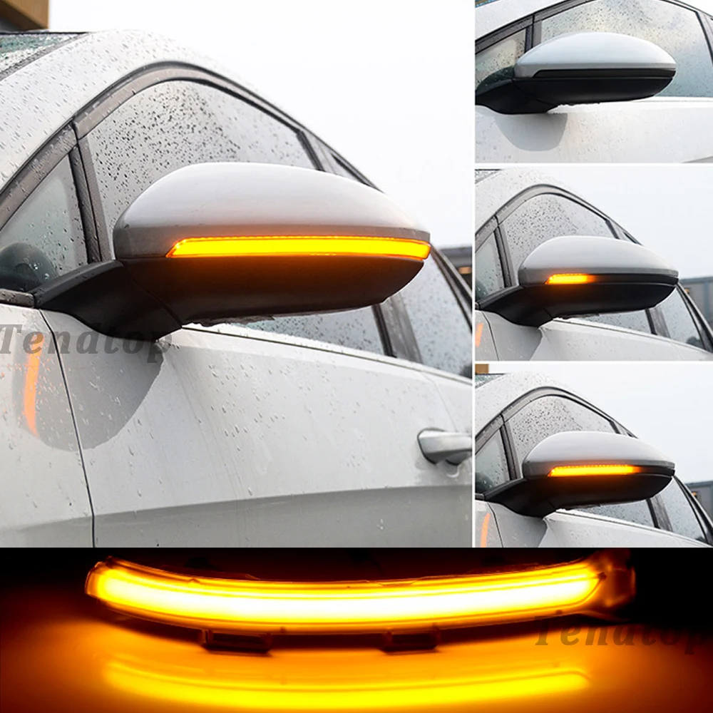 For VW Golf 7 MK7 7.5 GTI R Sportsvan Touran L II LED Dynamic Turn Signal Blinker Repeater Side Mirror Indicator Light
