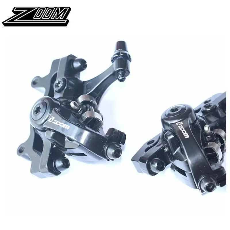 Zoom Aluminum Alloy Bicycle Rear Disc Brake Black Mountain Road Mtb Bike Mechanical Caliper Disc Brakes Cycling Double Brake