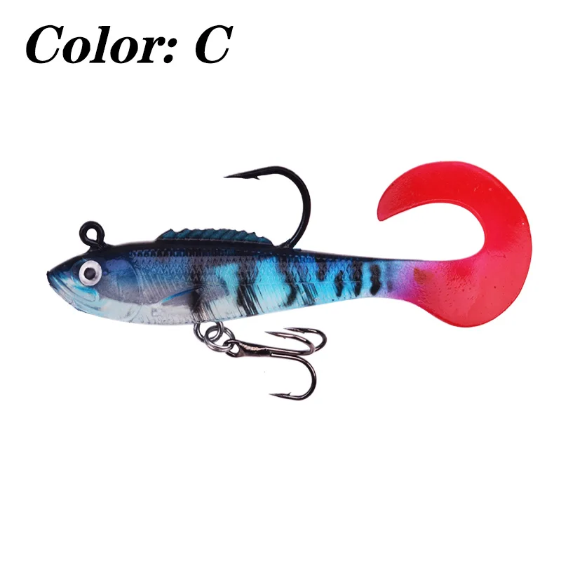 1PCS Silicone Jig Soft Bait 60mm 4g Tail Swimbait Wobblers Shad Fishing Lures Artificial Small Minnow for Bass Carp Pesca Leurre