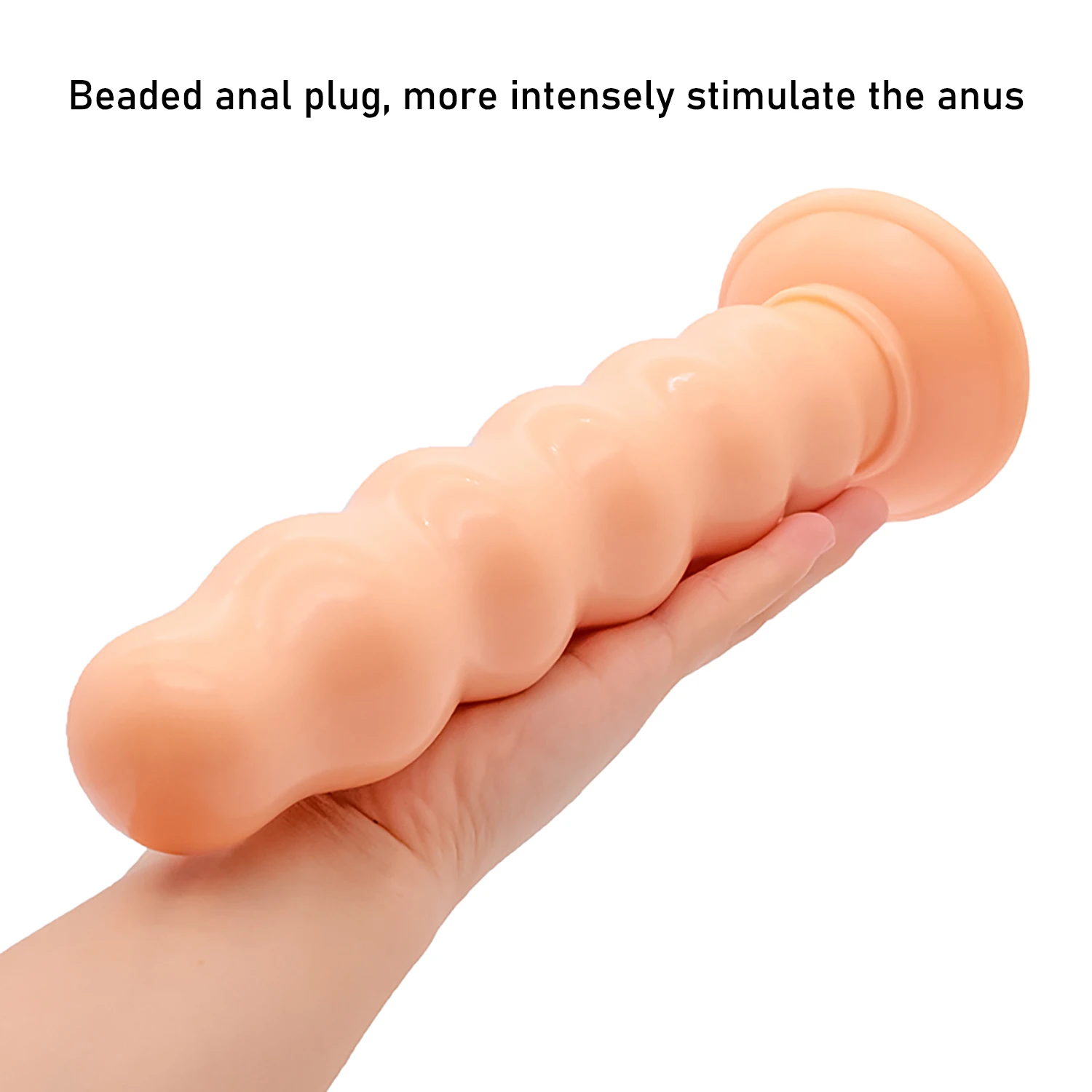 Huge Anal Plug Dildos Soft Beaded Anal Dilator with Suction Cup Stimulation of Anus and Vagina Anal Sex Toys for Women and Men