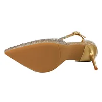 BIGTREE Shoes Shiny Rhinestones High Heels Ladies Shoes Women Pumps Stiletto Sweet Women Heels Wedding Shoes Women Sandals 10 Cm - Image 6