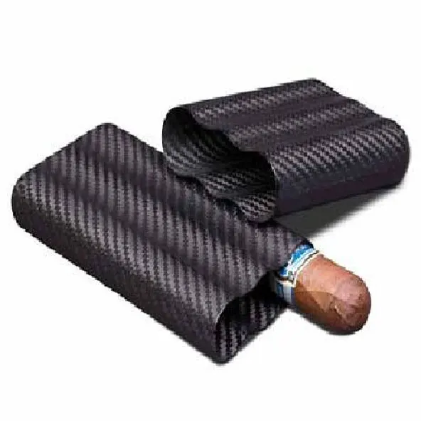 

Real Carbon Fiber 3 Tubes Cigar Storage Case travel gadgets mini Humidor Portable Pocket Fit Smoking Case Cigar Accessories