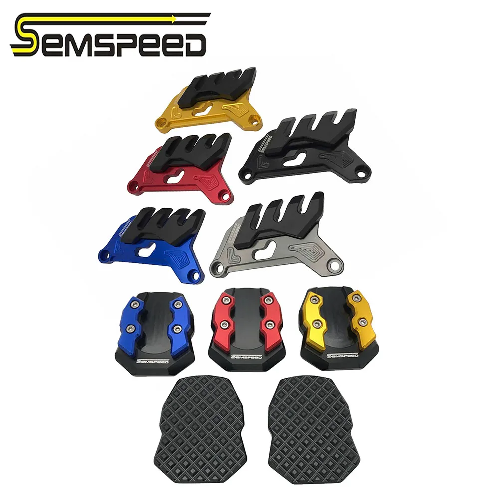 

SEMSPEED For Honda ADV150 2019 2020 CNC Set Motorcycle adv Kickstand Side Stand Pads Kit Front Disc Brake Cover Guard Protector