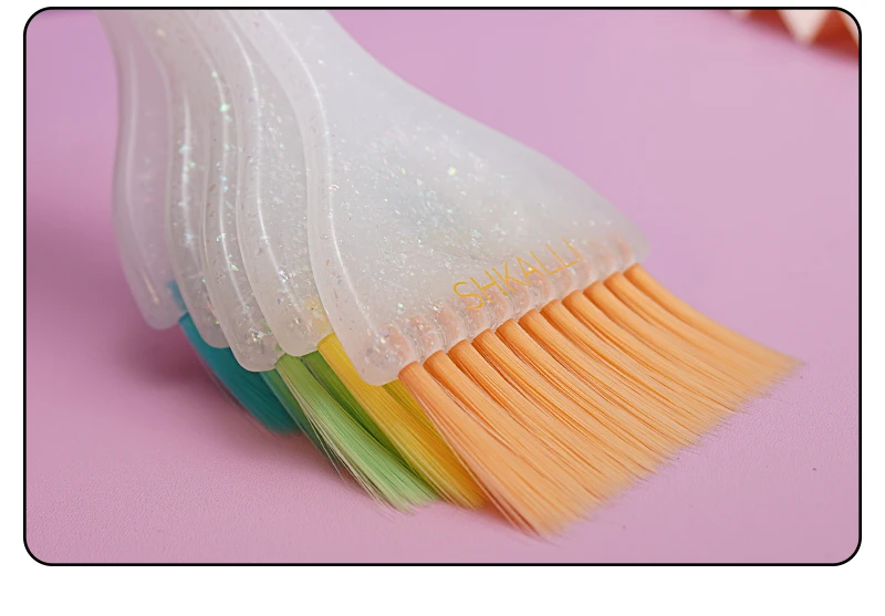 SHKALLI Haarfärbepinsel-Set, glitzernder Haarfärbepinsel, Haarfärbepinsel für Friseursalons, Balayage-Werkzeuge, Highlighting-Pinsel – Detail 5