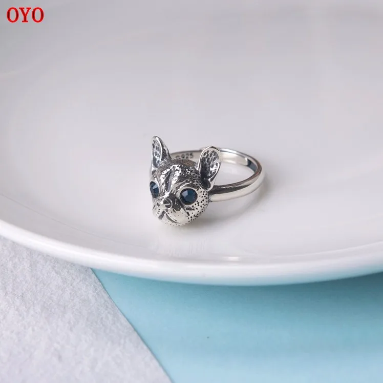 

S925 Silver Pet Puppy Thai Silver Female Index Finger Ring