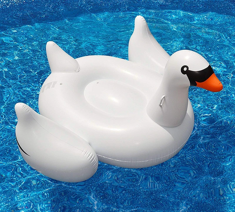 150cm Inflatable Gaint Swan Pool Float Giant Swimming Ring Summer Water Mattress Bed Party Toys For Adults Kids