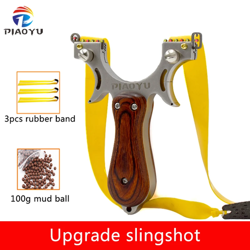 PIAOYU Upgrade Slingshot Professional  Stainless Steel Hunting Slingshots High Quality Catapult Outdoor Shooting Sling Shot Set