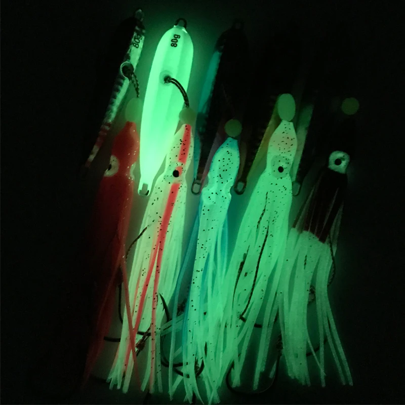 OBSESSION J25 Inchiku Squid Lure Metal Slow Jig Bait Head Skirts Hook 40g-200g Sinking Saltwater Sea Fishing Spinning Jig Lures