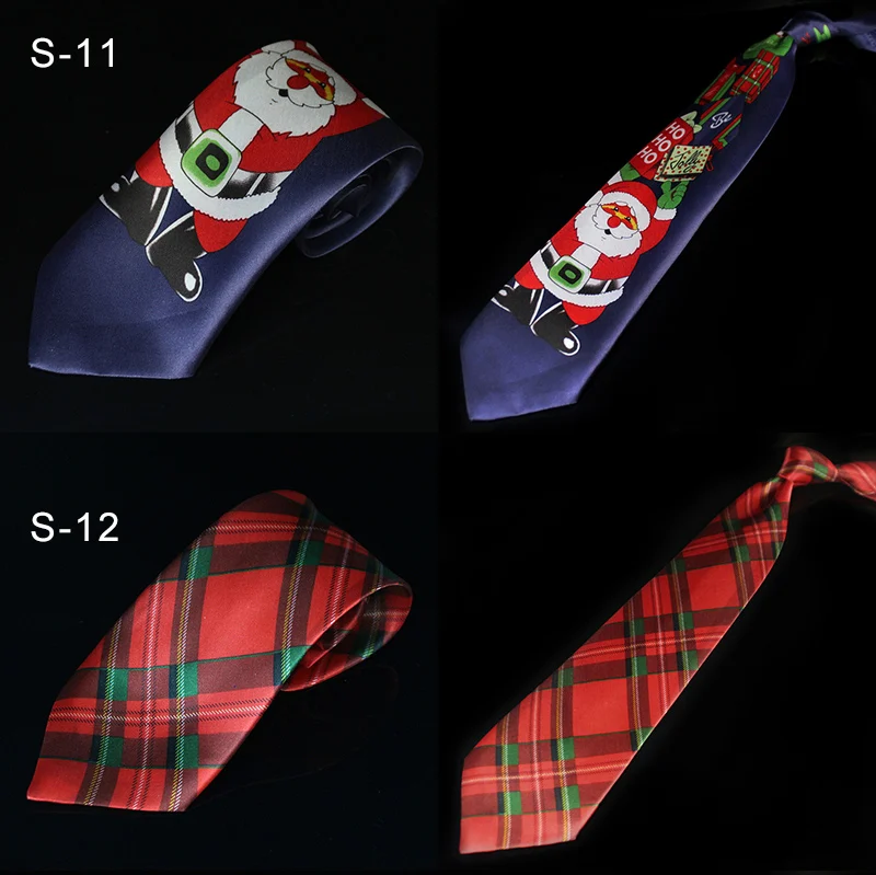 Neuartiges Design Weihnachtskrawatten Rot Hochwertige Bedruckte Krawatte Halloween Weihnachtsbaum Schneemann Elch Krawatte Für Männer Weihnachtsgeschenk – Detail 6