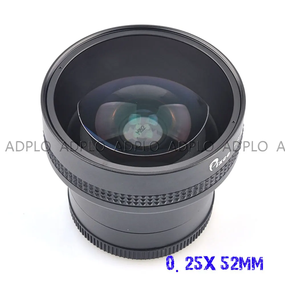 Pixco 52MM 0.25X Super Macro Wide Angle Fisheye Lens thread lens For Canon Fuji FX NIKON PENTAX DSLR SLR Camera