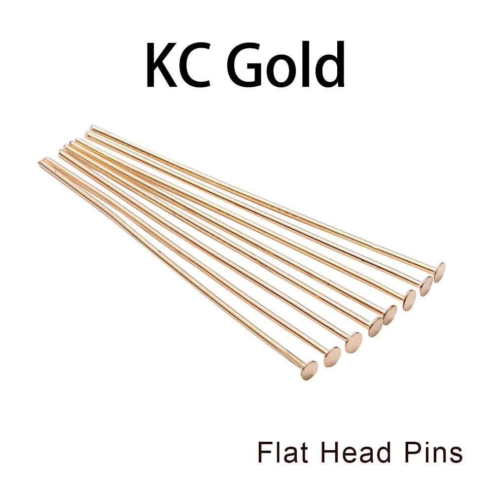 100-200 Teile/los 10-70mm Köpfe Auge Flachkopf Pin Vergoldet Kugelkopf Pins für Schmuck Machen Zubehör Liefert