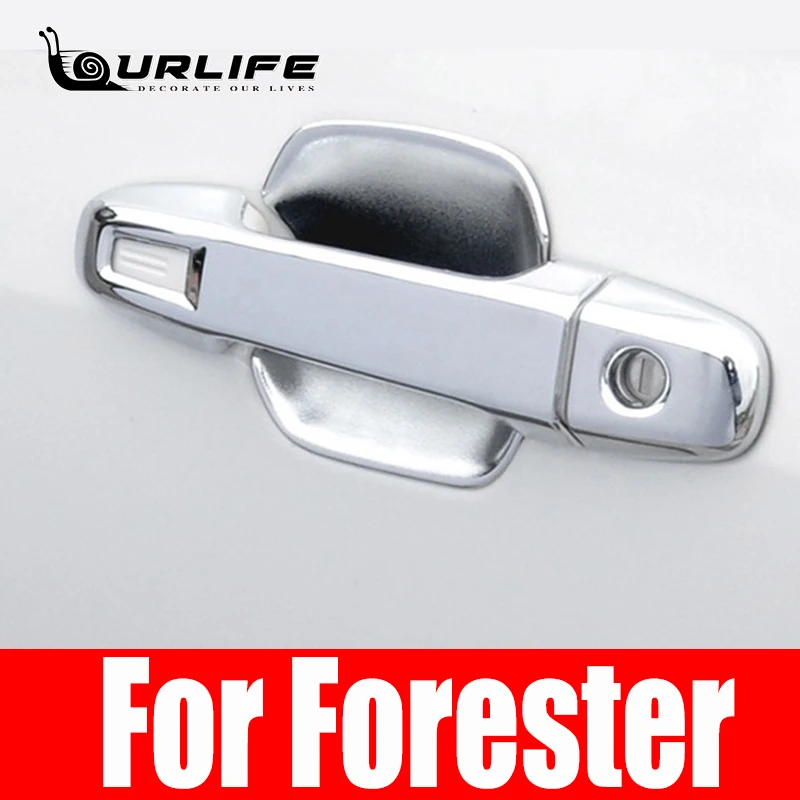 ABS Chrome Door Handle Cover Trims Decoration For Subaru Forester SK 2019 2020 2021 Fifth Generation Auto Exterior Accessories