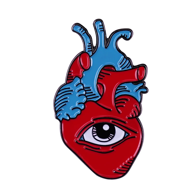 Anatomical Heart Eye Gothic Illustration Enamel Pin Enjoy The Amazing Artwork And Listen To Her Story!