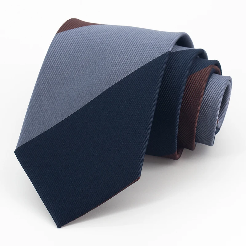 

High Quality stripes standard 8cm wide Men's Tie Fashionable Shirt Accessory Business Banquet Gifts Hand Tie a Knot Necktie