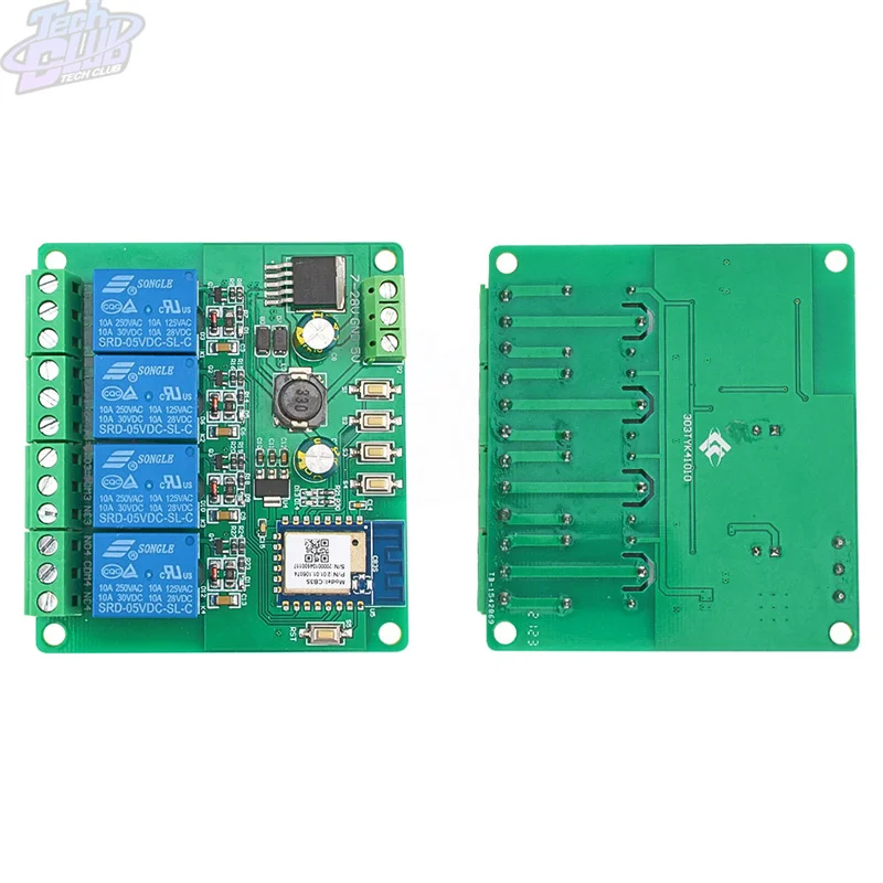 Doodle สี่ WIFI รีเลย์รีโมทโมดูลโทรศัพท์มือถือ ESP8266 ESP Series โทรศัพท์ APP ควบคุมสมาร์ท AC/DC