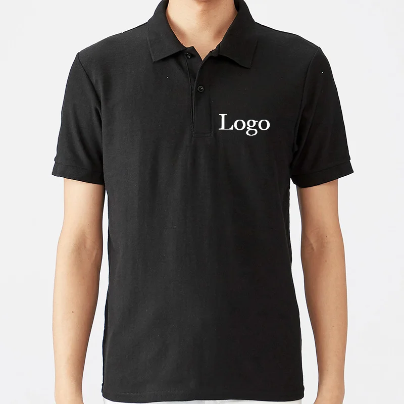 

Summer Classic Basic Polo Shirt Men Short Sleeve Polos Tops Tee Custom Unisex Bussiness Shirt Add Print Your Own Design or Photo