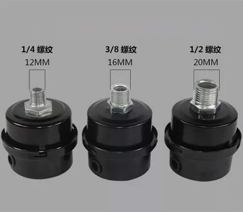 1 Uds compresor de aire silenciador filtro silenciador rosca macho 1/2 ""3/8"" 1/4 ""BSP Metal