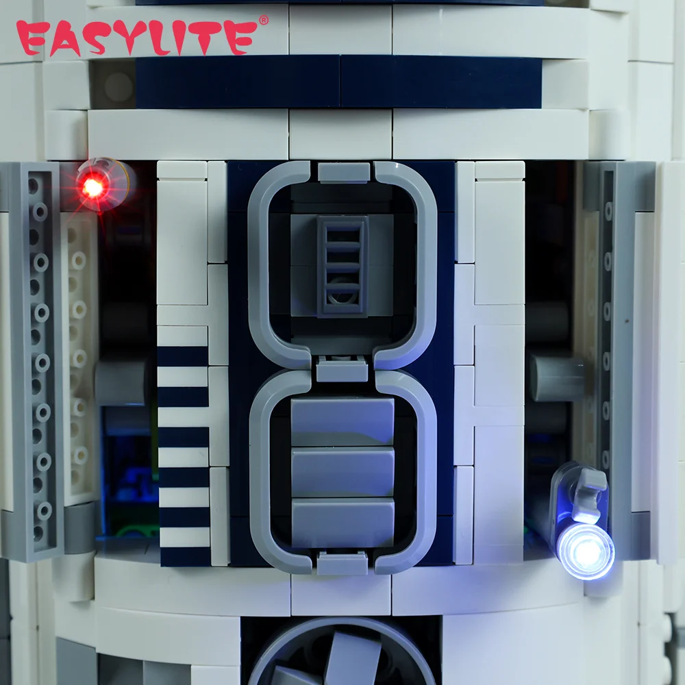 EASYLITE 75308 스타 R2-D2 로봇 빌딩 블록용 LED 조명 키트, 수집용 브릭 전용 조명 키트 미포함