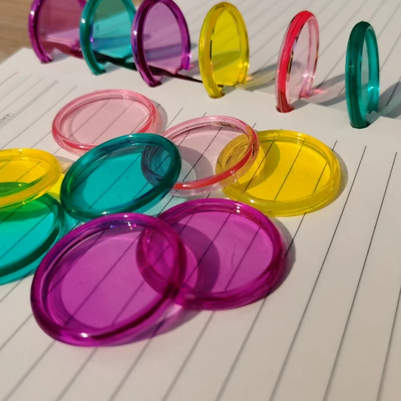 100PCS 35MM New Plastic Binding Rings Loose-leaf Binding Buckle 360 Degree DIY Notebook Rotating Disc Office Binding Supplie