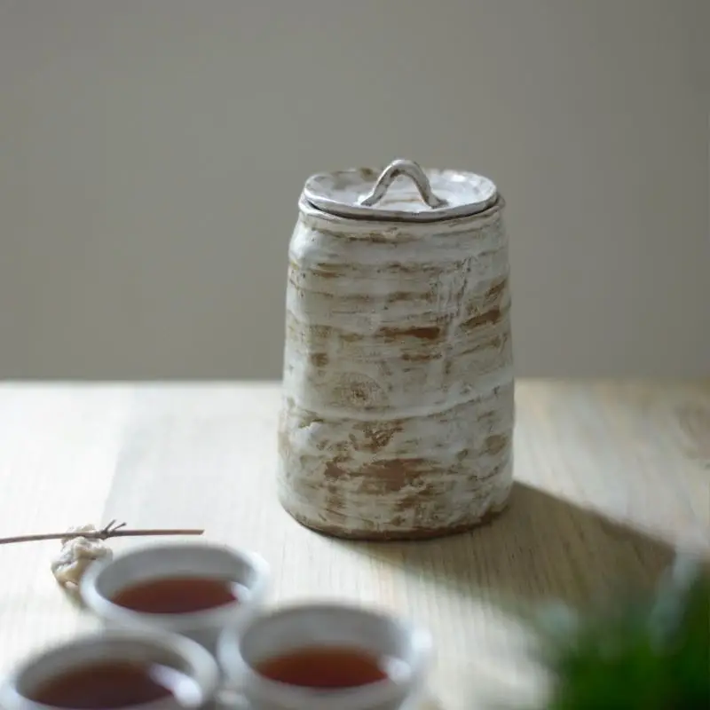

LUWU ceramic handmade tea caddies vintage tea canister storage tea or food