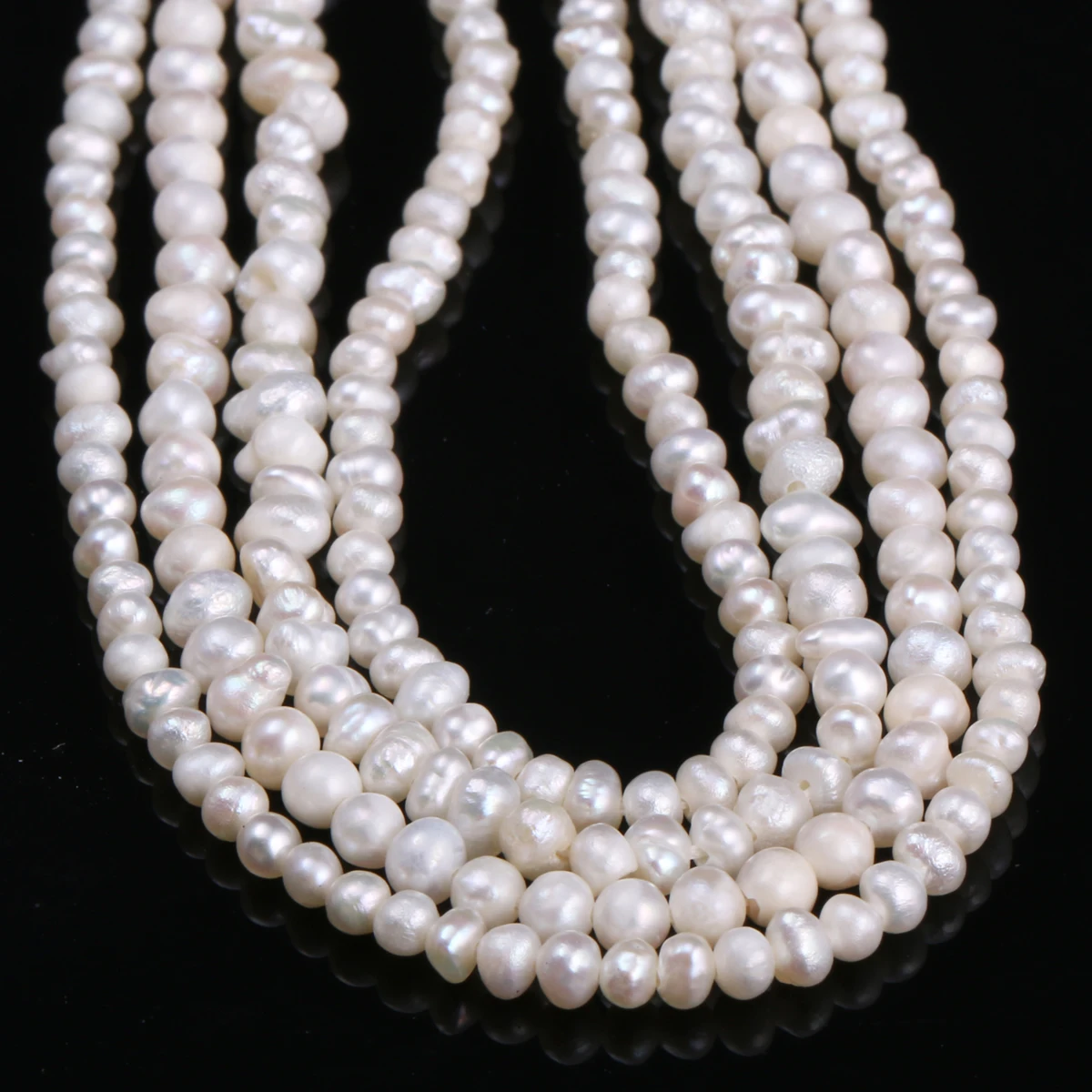 High Quality Fine White Pearl Beads Natural Freshwater Pearls for DIY Elegant Necklace Bracelet Making Jewelry Findings Gift