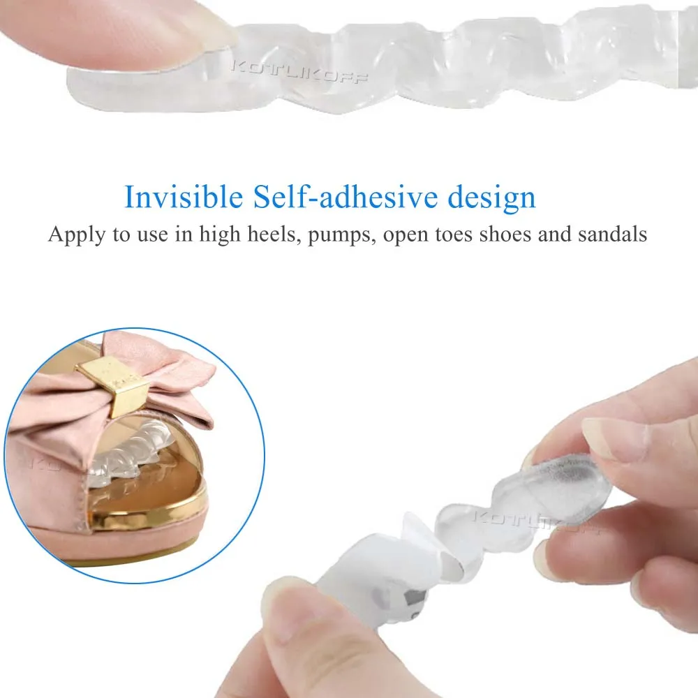 Self-adhesive Gel Non-slip Foot Patch Anti-wear Silicone Crystal Women High Heel Shoe Sticker Cushion Pad Foot Hind Care