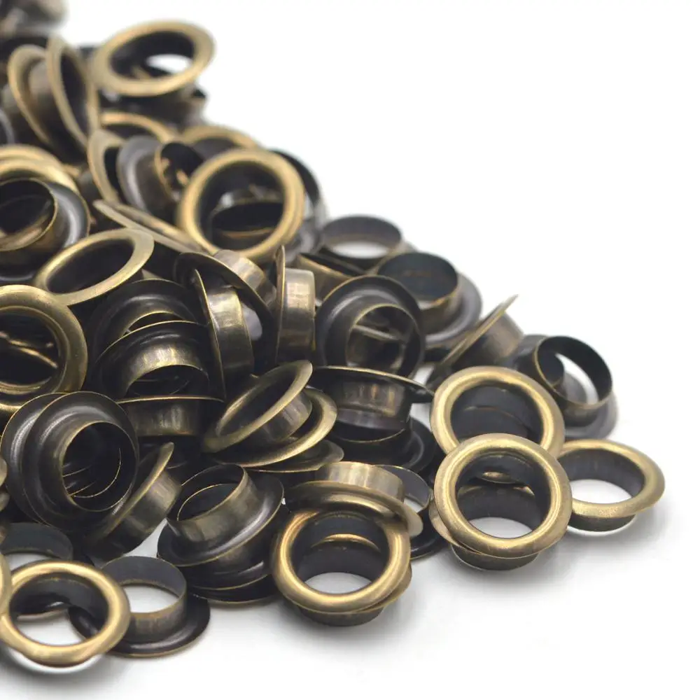 KALASO 100sets 8mm Pure Brass Material Bronze Grommet Eyelet With Washer Fit Leather Craft Shoes Belt Cap Bag Diy Supplies