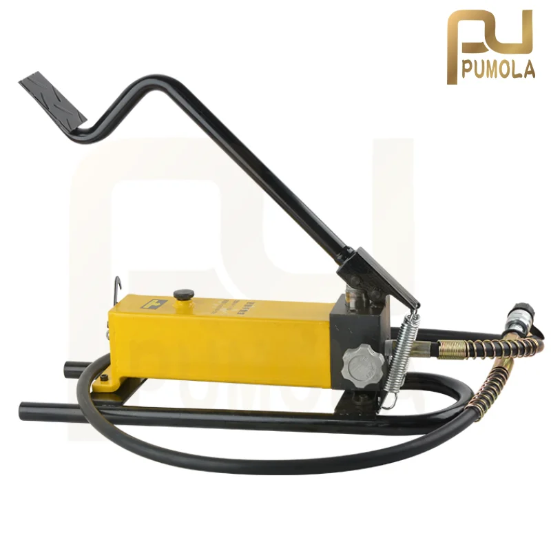 CP-700D Pedal Hydraulic Pump With Pressure Gauge Square Pump High Pressure Single Circuit Hydraulic Pump Reinforced Base