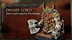 model kit resin kit Avatars of War Holding two weapons dwarf lords 28mm