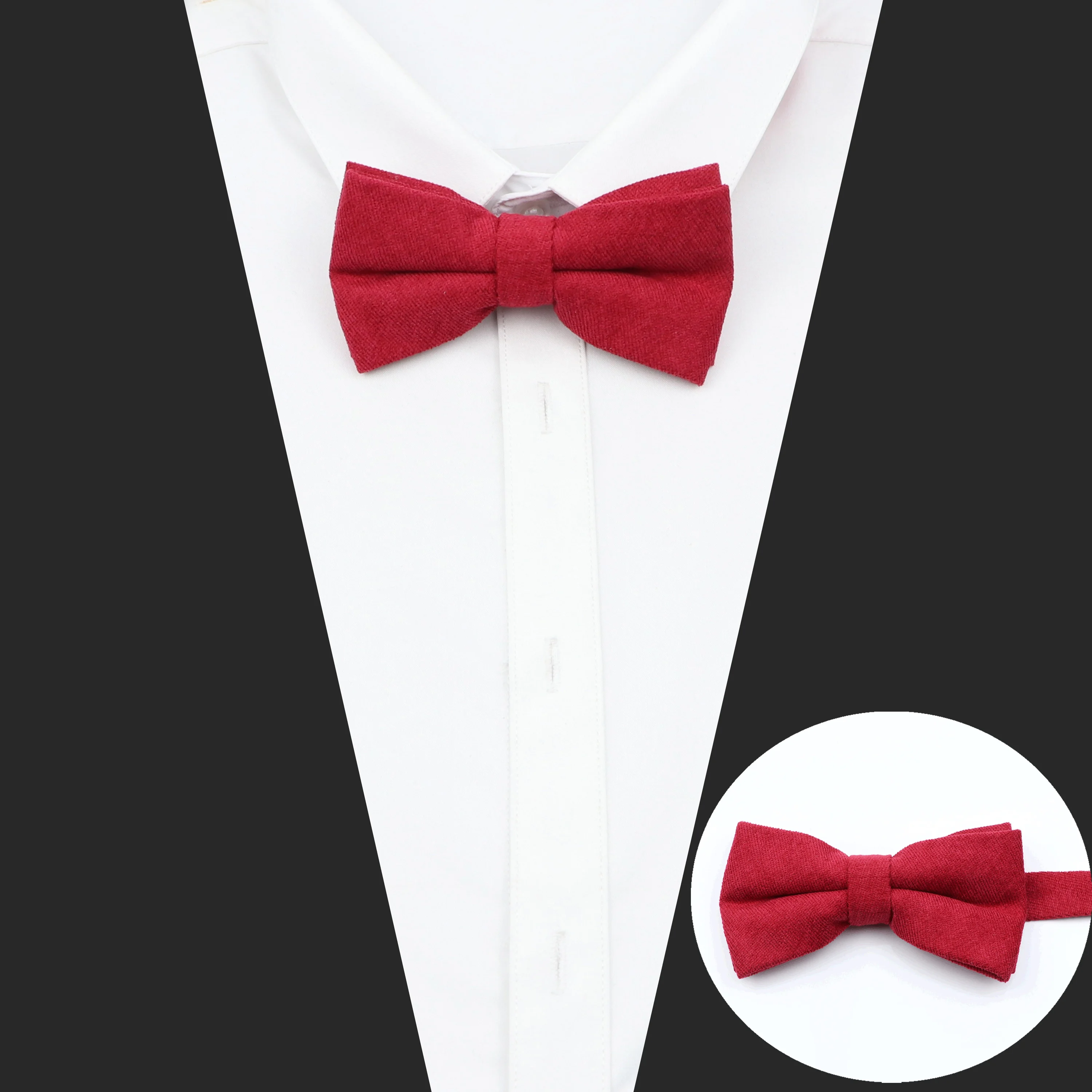 Men Ties Fashion Butterfly Party Wedding Corduroy Bow Tie Colorful Candy Solid Color Super Accessories Soft Daily Wholesale Bow