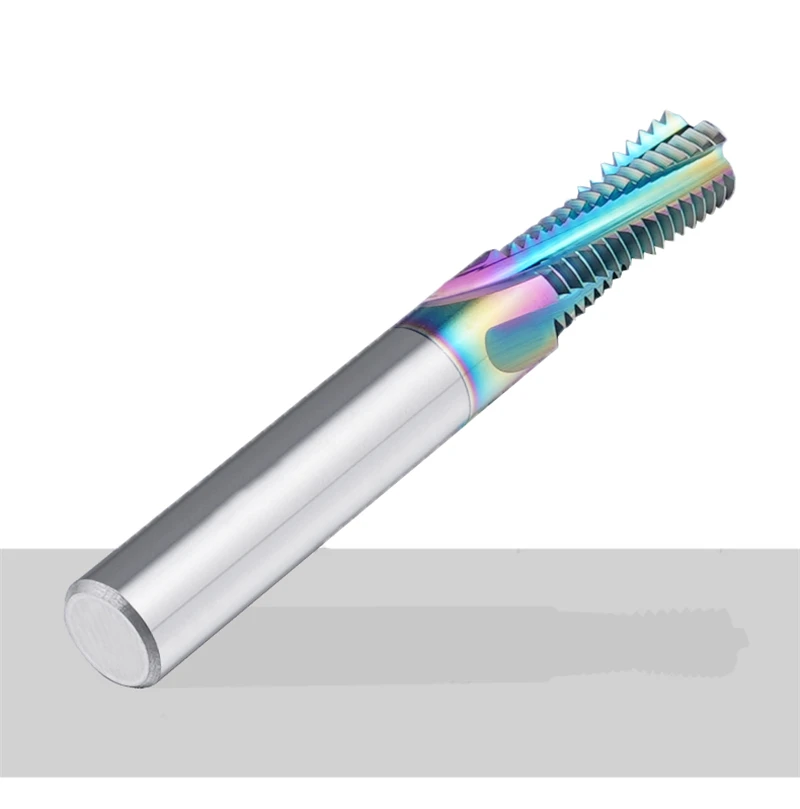 BEYOND-fresa de carburo de tungsteno y acero para revestimiento de aluminio, rosca métrica de diente completo, vástago redondo M4 M3 M5 M6 M8 M20