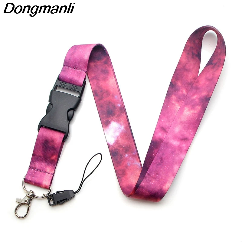 PC135 Starry Night Sky Lanyard Badge ID Lanyards/ Mobile Phone Rope/ Key Lanyard Neck Straps Keychain