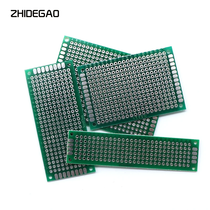 4pcs PCB Prototype Board Circuit Protoboard Universal Stripboard Prototyping Veroboard 2X8 3X7 4X6 5X7  Mixed Double Panel