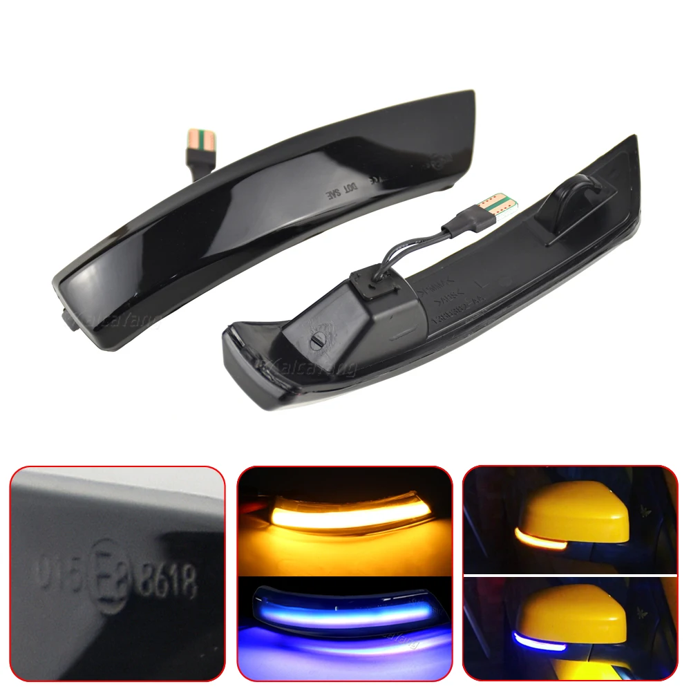 Dynamic Turn Signal Light LED Side Rearview Mirror Sequential Indicator Blinker Lamp For Ford Focus 2 3 Mk2 Mk3 Mondeo Mk4 EU