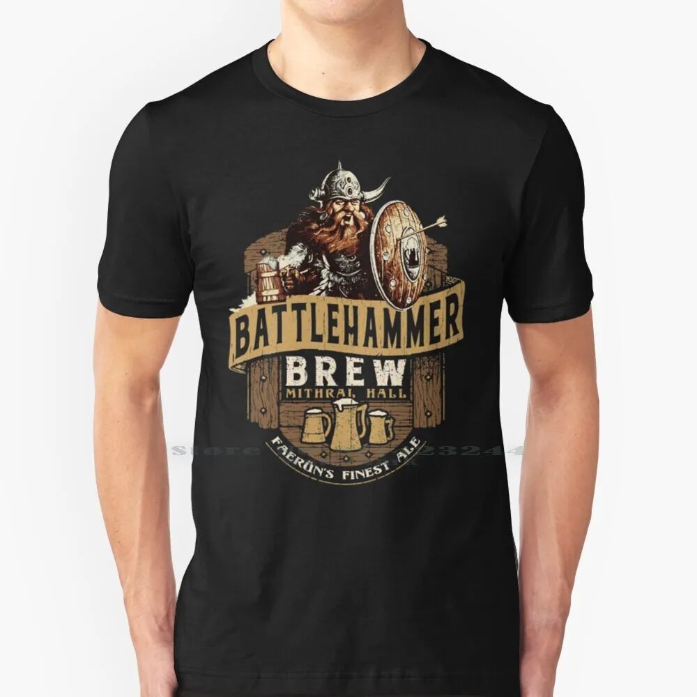 Battlehammer Brew Bruenor Realms T Shirt Cotton 6XL Drizzt Dourden Forgotten Realms Icewind Dale Drow And Salvatore Underdark