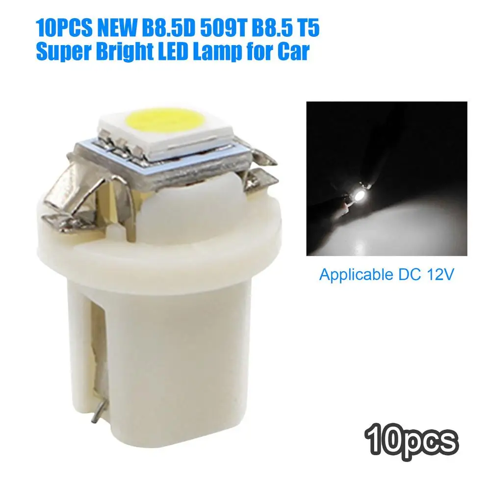 10PCS lampadine per cruscotto a LED T5 B8.5D 5050 lampada per cruscotto a LED per cruscotto quadro strumenti 12V