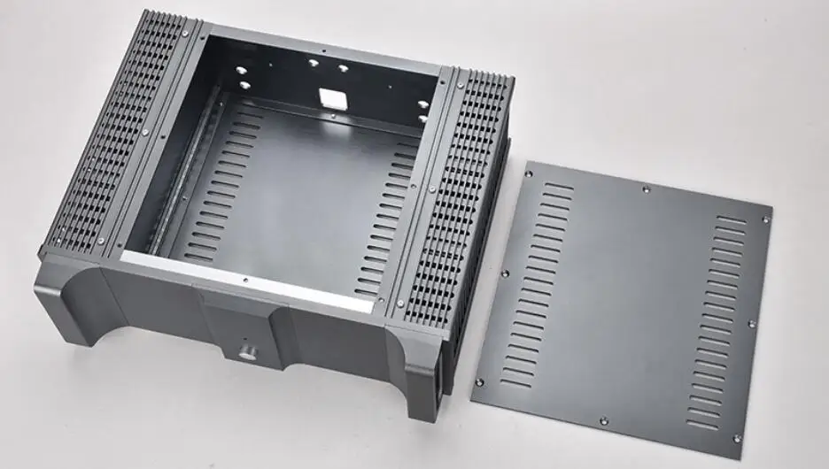 Nuovo design E-360 CNC Amplificatore completamente in alluminio Telaio post amp Box Custodia hifi per custodia fai da te