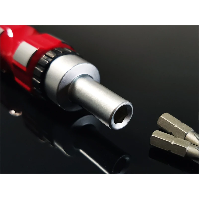 5Sizes Magnetic Screwdriver Handle Ratchet Screw Socket Driver Self-locking Wrench 1/4\