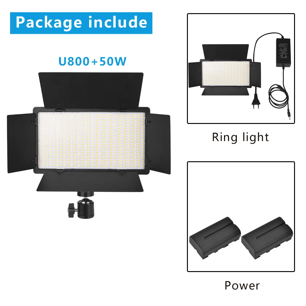 Nagnahz U800 LED Fotostudiolamp voor Tiktok Youbute Game Live Videoverlichting Draagbare video-opname Fotografie Paneellamp - afbeelding 1