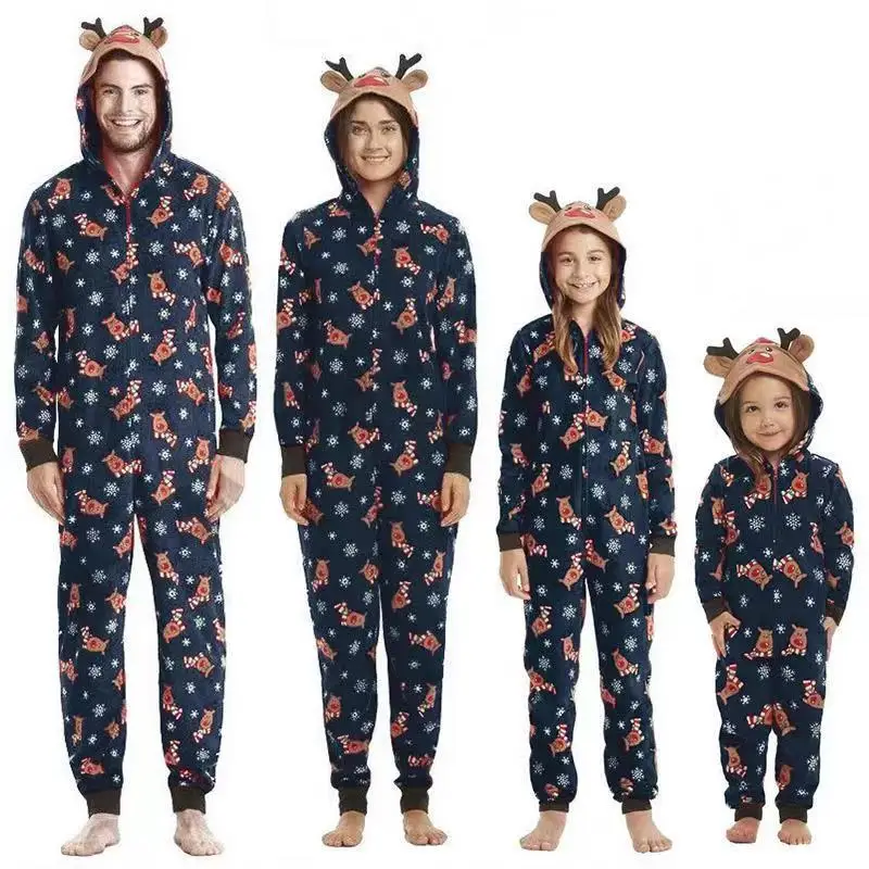 

Family Matching Outfits Pajamas Set Dad Mom and Me Romper Christmas Party Father Mother Daughter Son Kid Jumpsuit Family Clothes