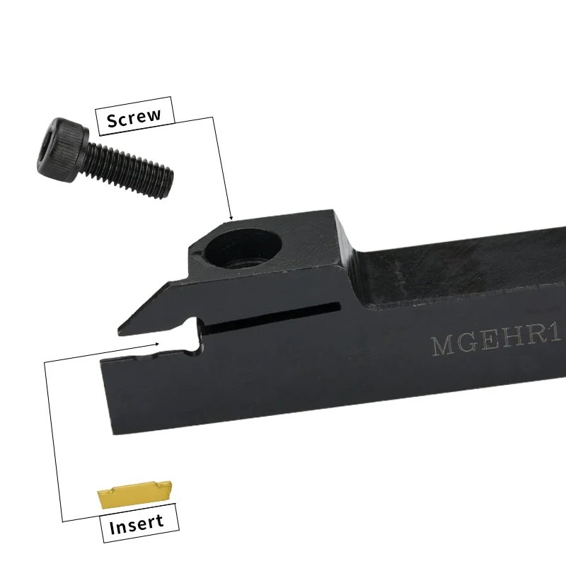 MGEHR1616-1.5/2/2.5/3/4 External Grooving Tool Holder MGMN Carbide Inserts Straight Shank Turning Tool Bar for Lathe