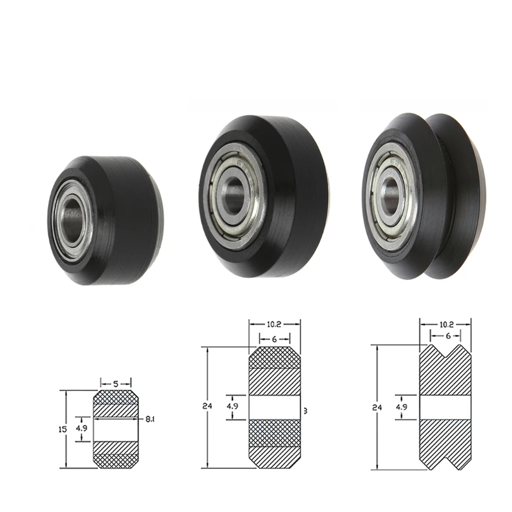 CNC wheel POM with Bearings big Models Passive Round wheel Idler Pulley Gear perlin wheel for Ender 3& CR10