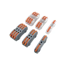 Universal Cable Wire Connector 222-421 2 3 Pin Splicing Push In Wiring Terminal Blocks Led Electric Mini Compact Fast Connectors